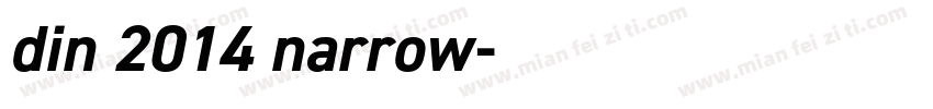 din 2014 narrow字体转换